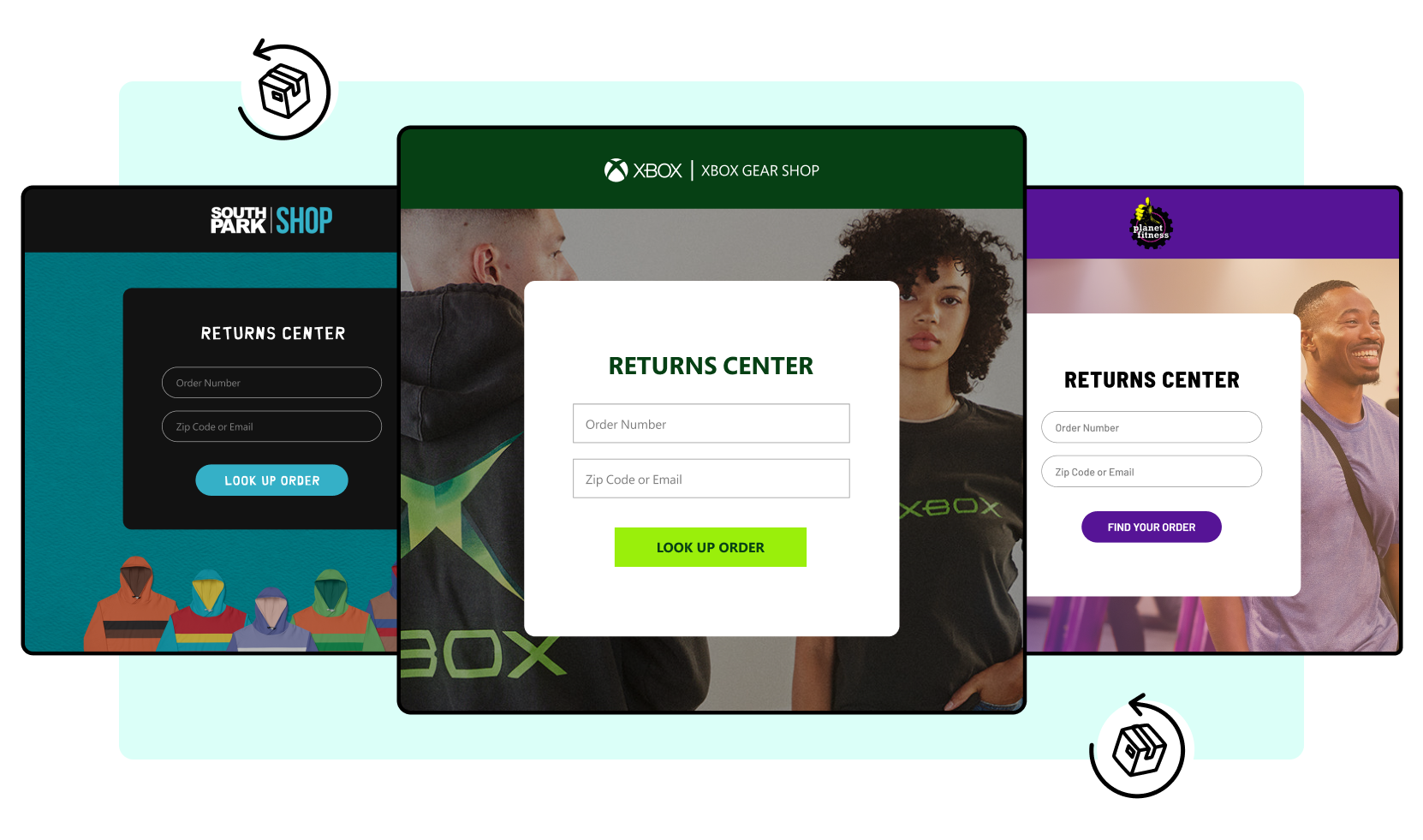 WeSupply branded returns center - South Park XBOX Planet Fitness
