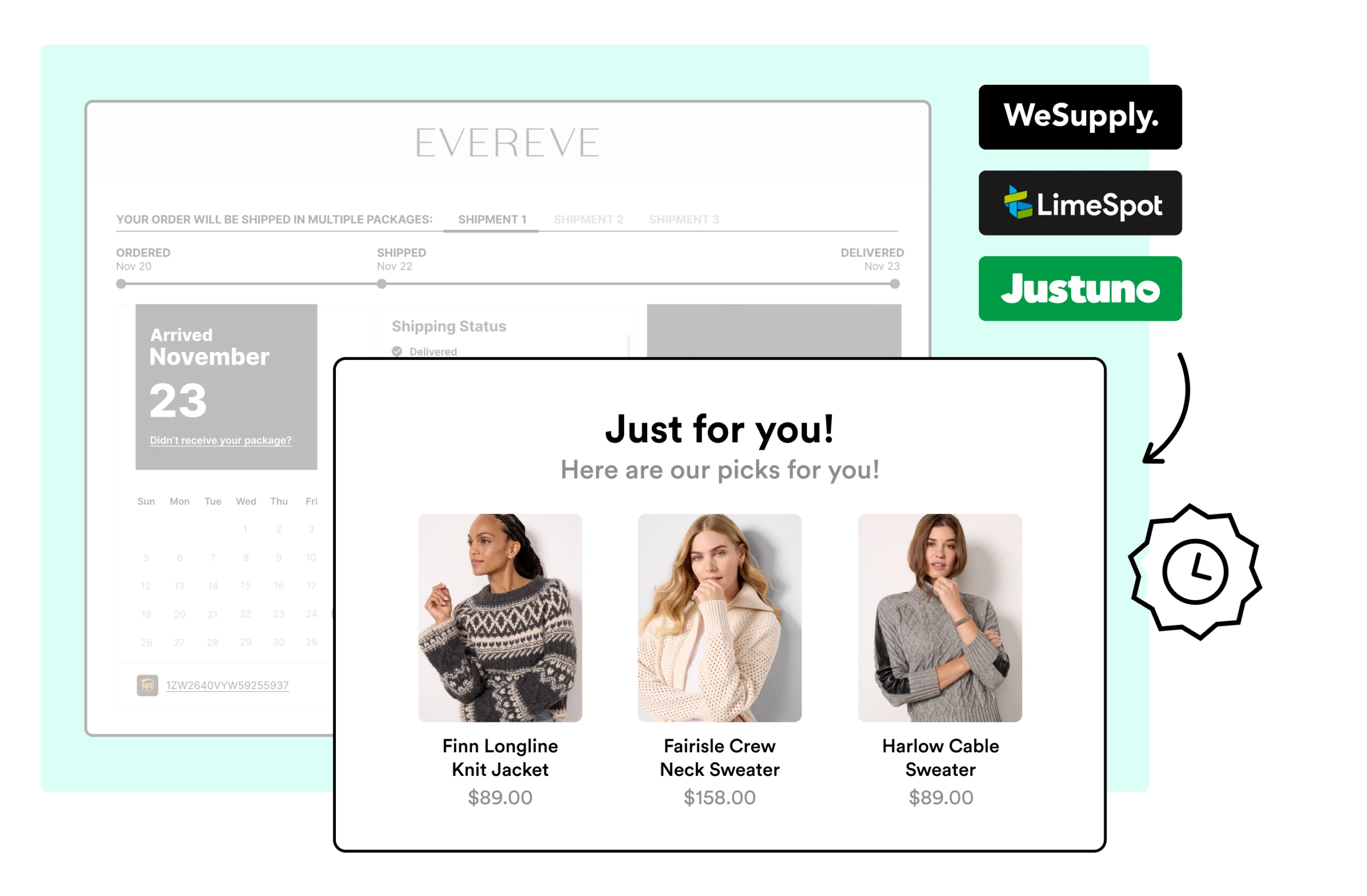 Evereve using WeSupply product recommendations integration
