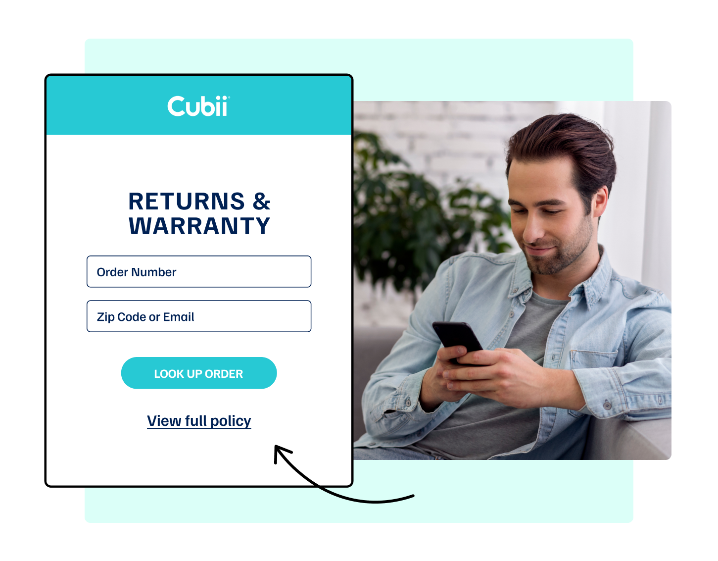 Cubii using WeSupply return lookup page to showcase return policy