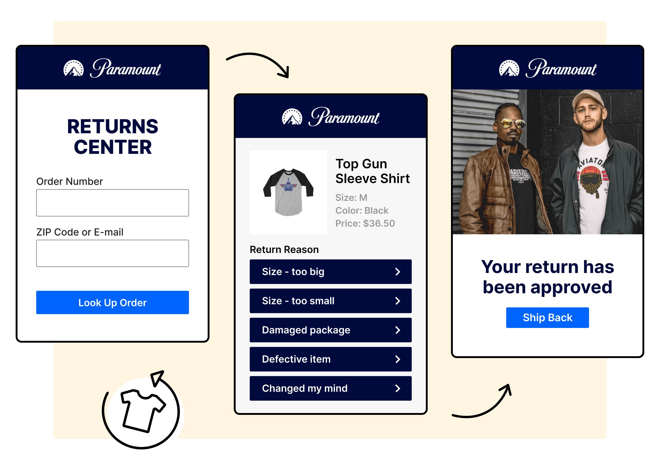 Paramount using WeSupply self service returns