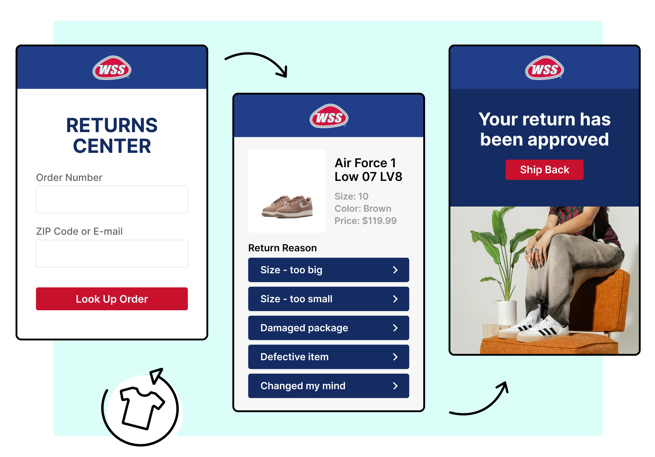Shop WSS using WeSupply self service returns