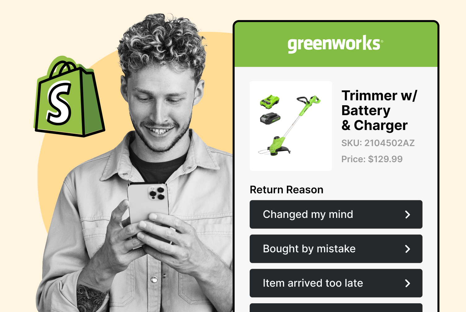 Greenworks using WeSupply self service returns