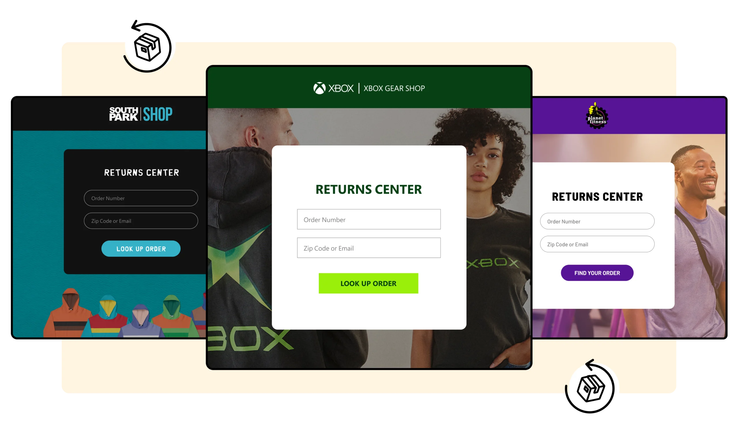 WeSupply branded returns center - xbox south park planet fitness