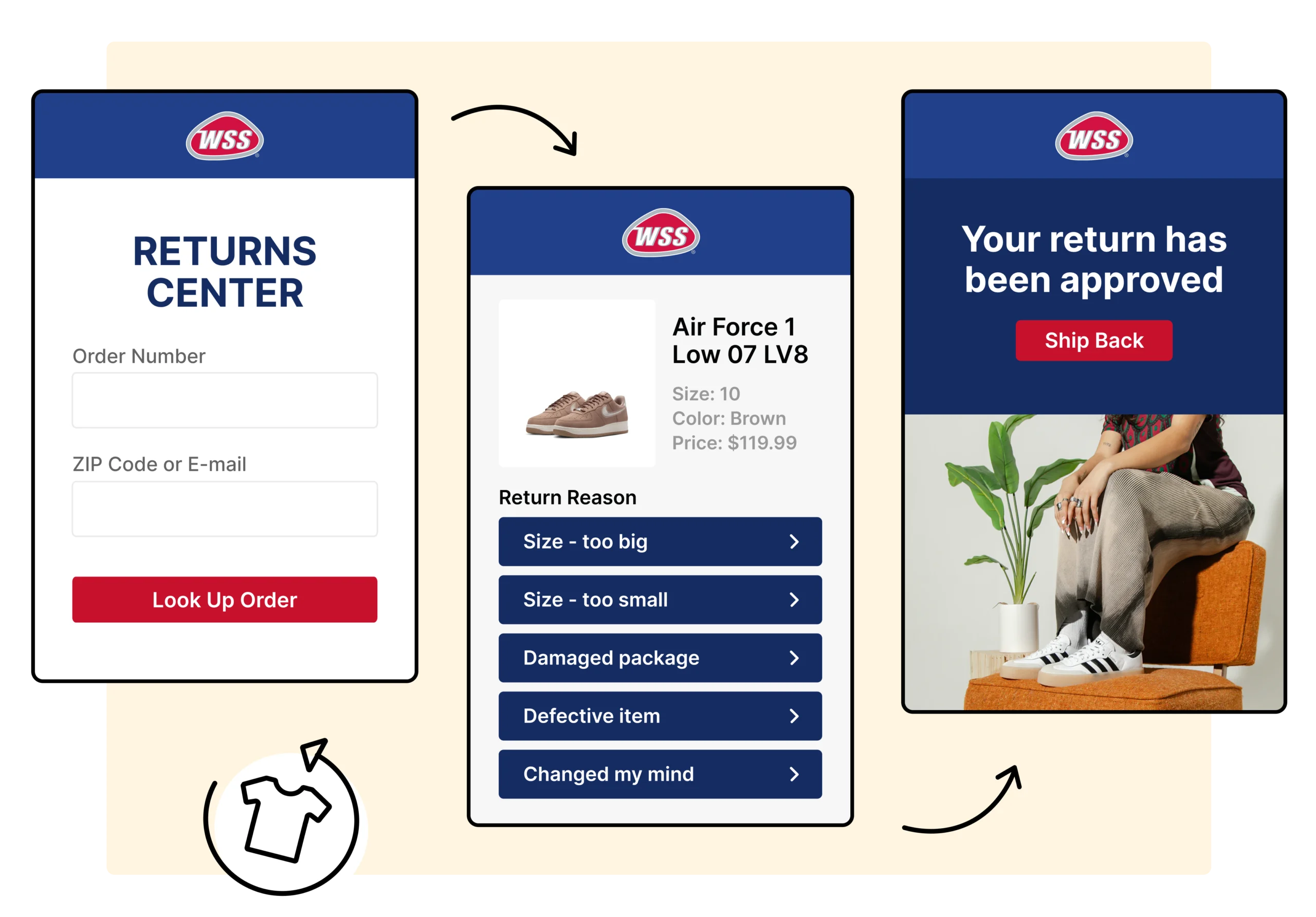 Shop WSS using WeSupply self service returns