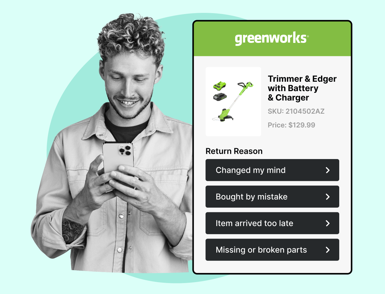 Greenworks using WeSupply self service return flow