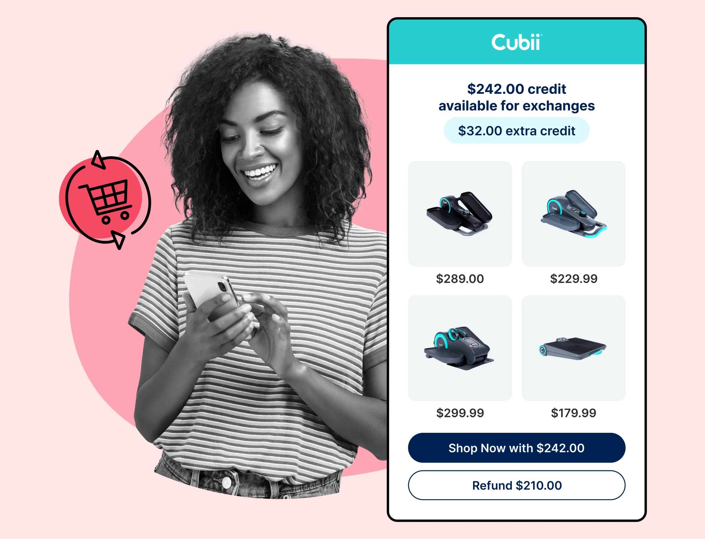 Cubii using WeSupply exchanges