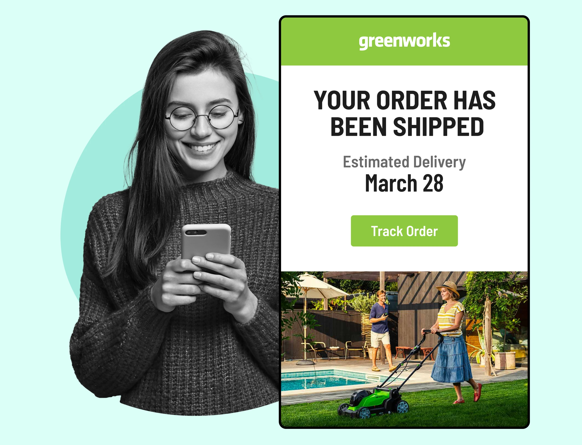 Greenworks using WeSupply delivery notifications