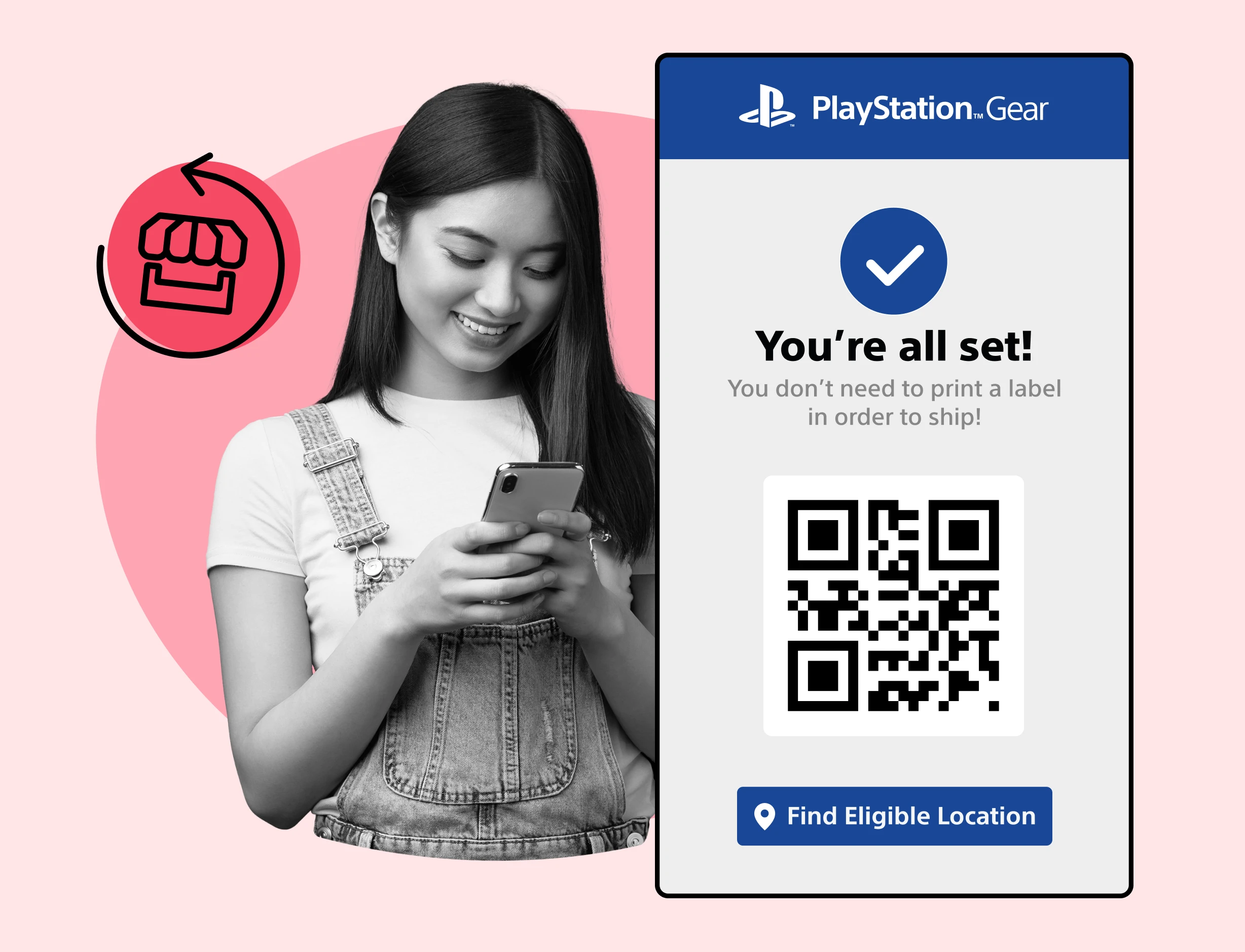 PlayStation using QR label returns
