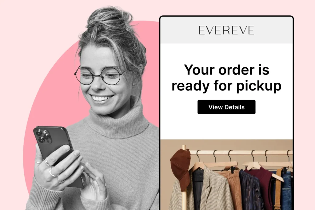 Evereve using WeSupply order pickup notifications