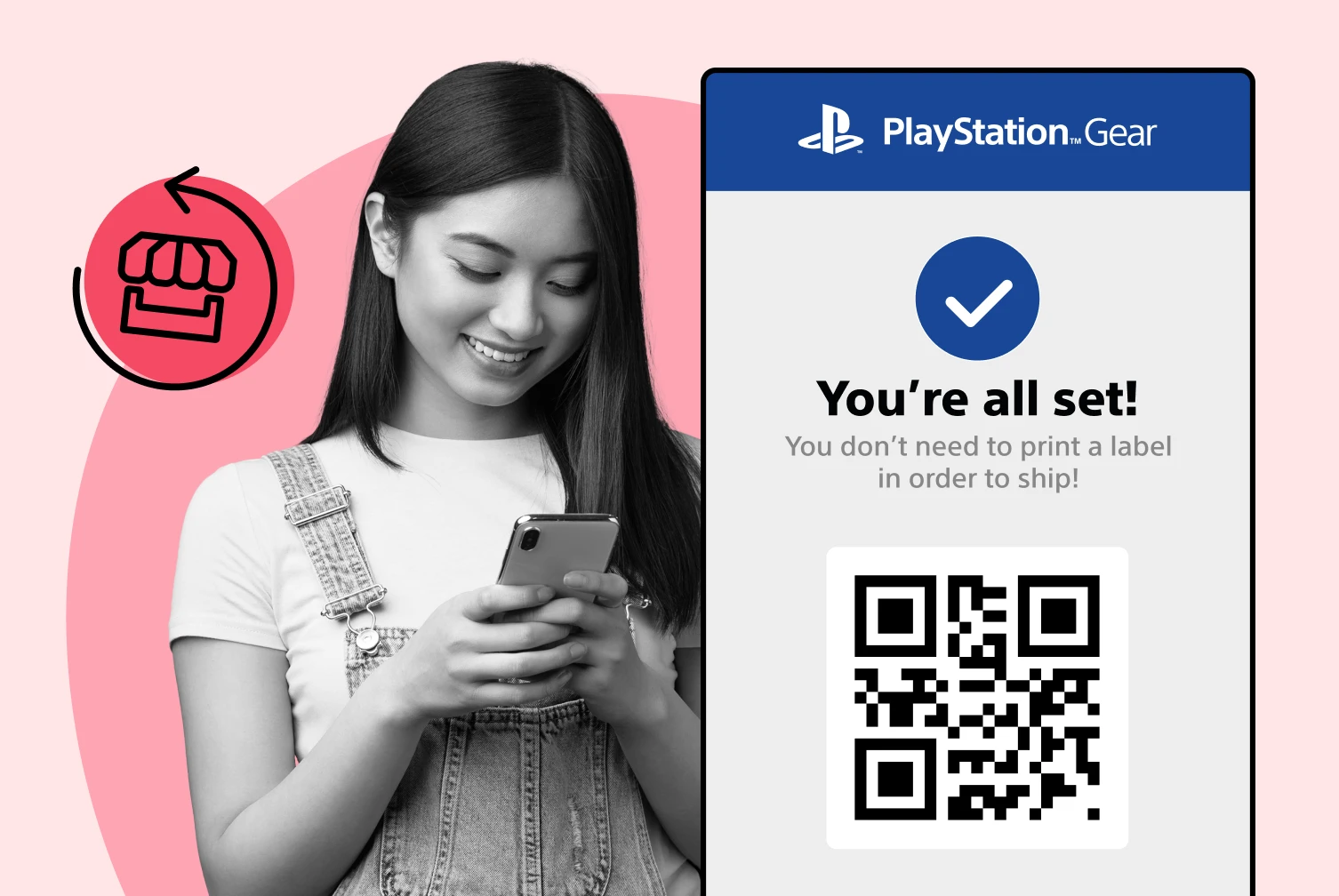 PlayStation using QR label returns