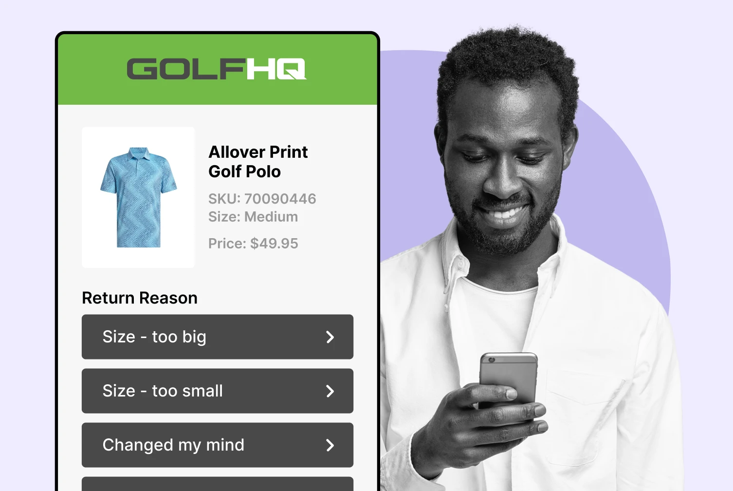 GOLFHQ using WeSupply return flow