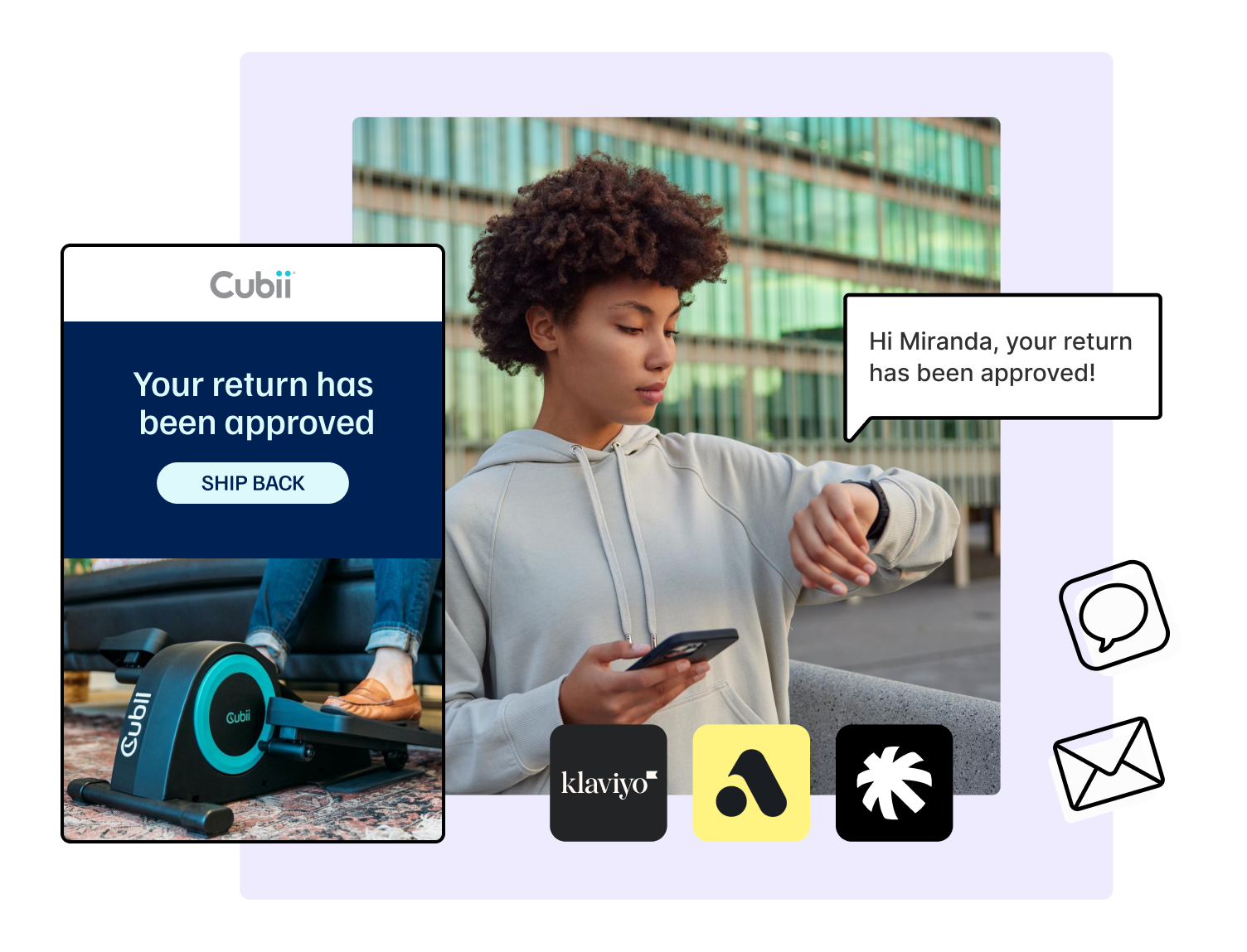 Cubii using WeSupply warranty notifications