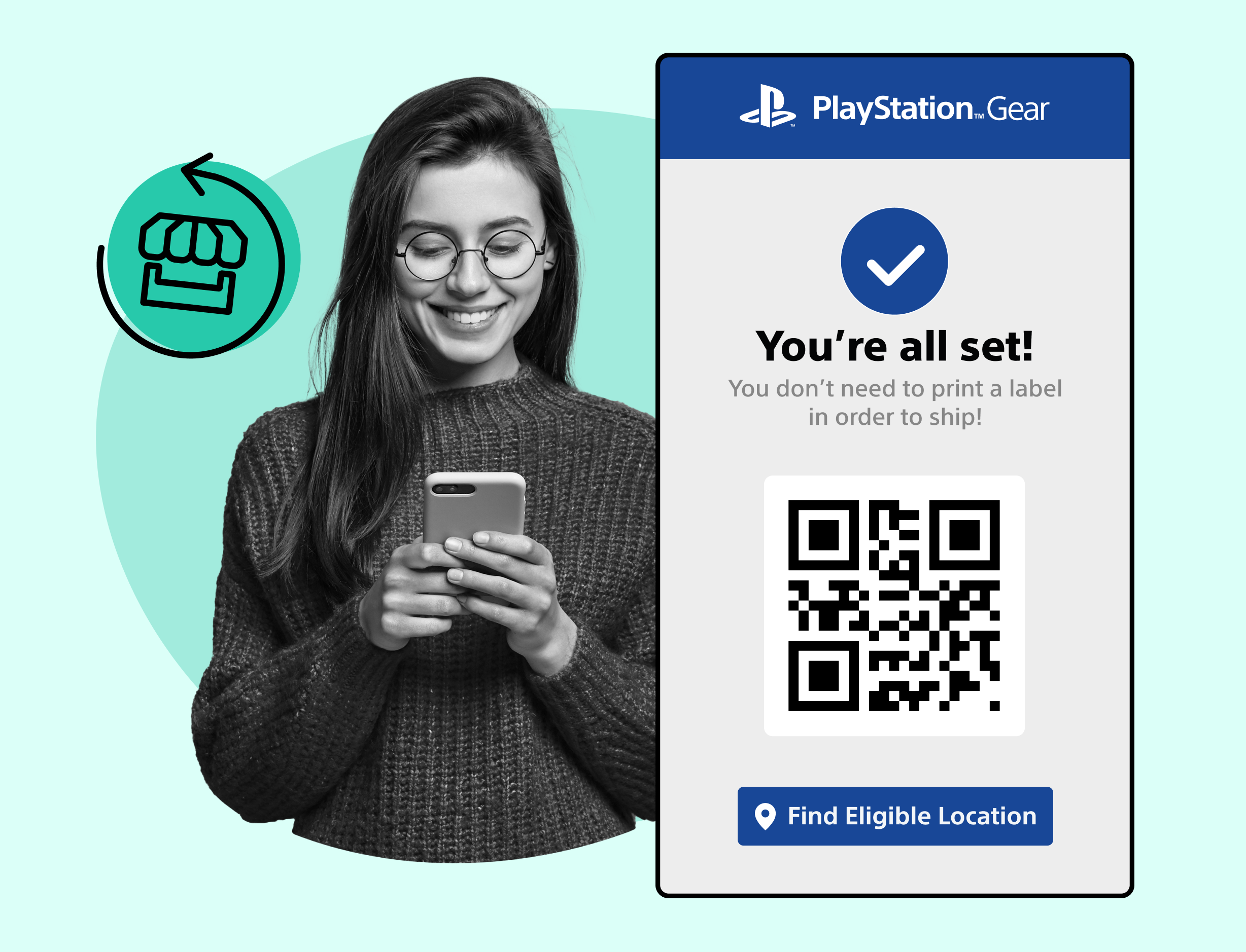 PlayStation using WeSupply QR code return label