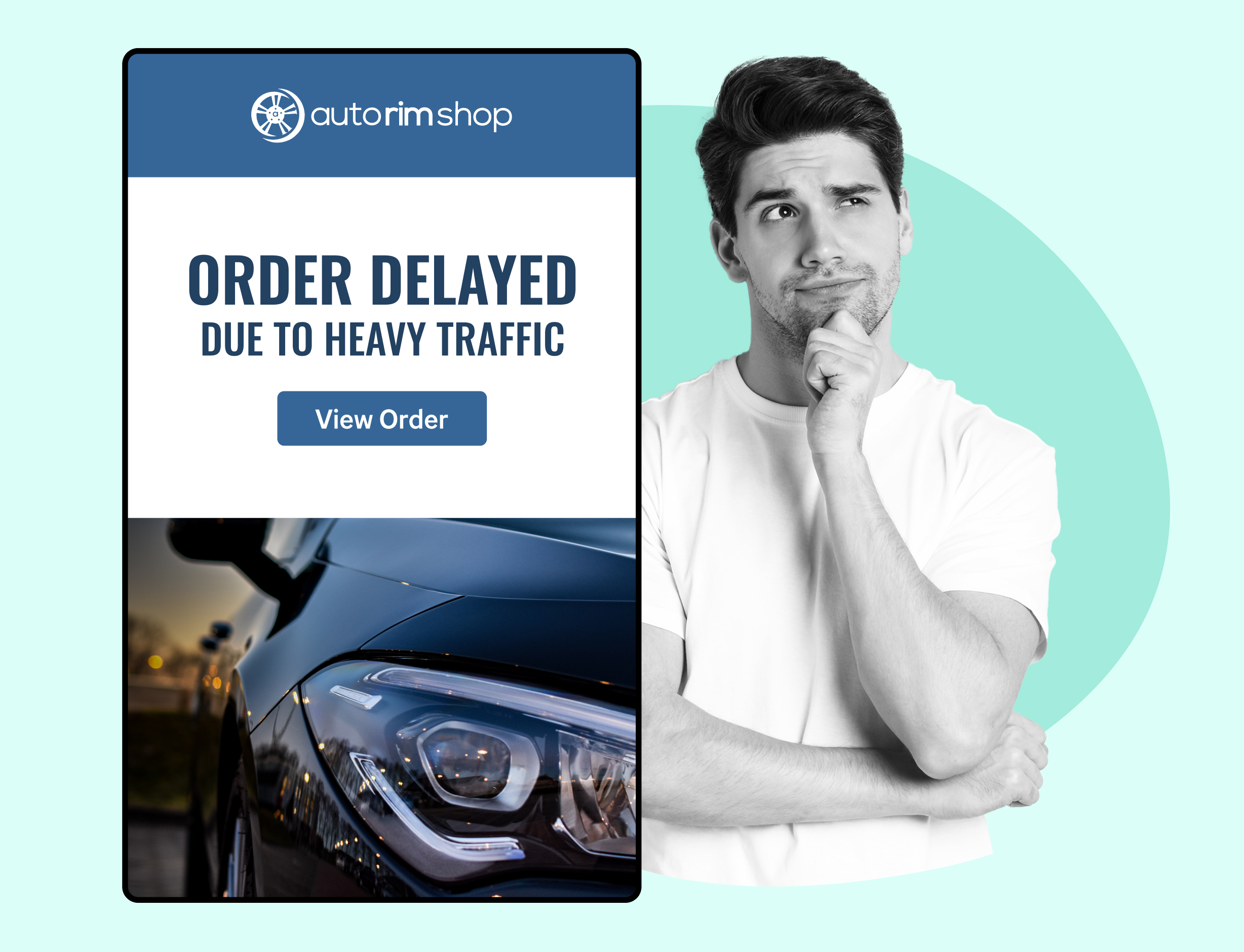 autorimshop using WeSupply shipping delay notification