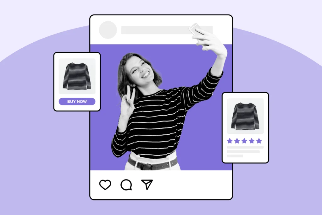influencer promoting clothing