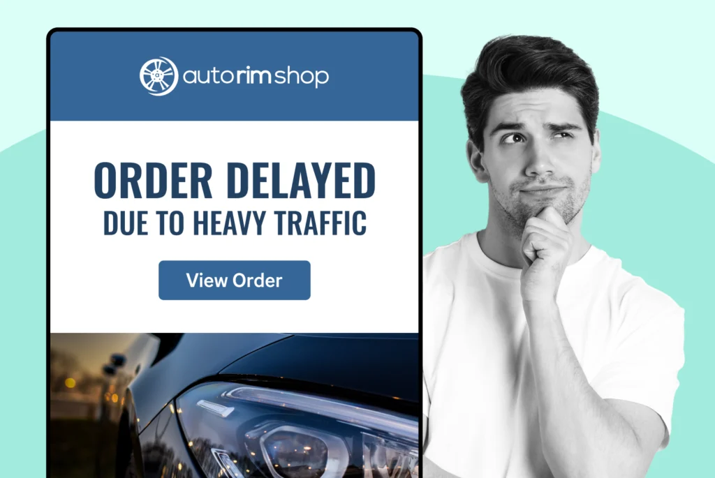 autorimshop using WeSupply shipping delay notification