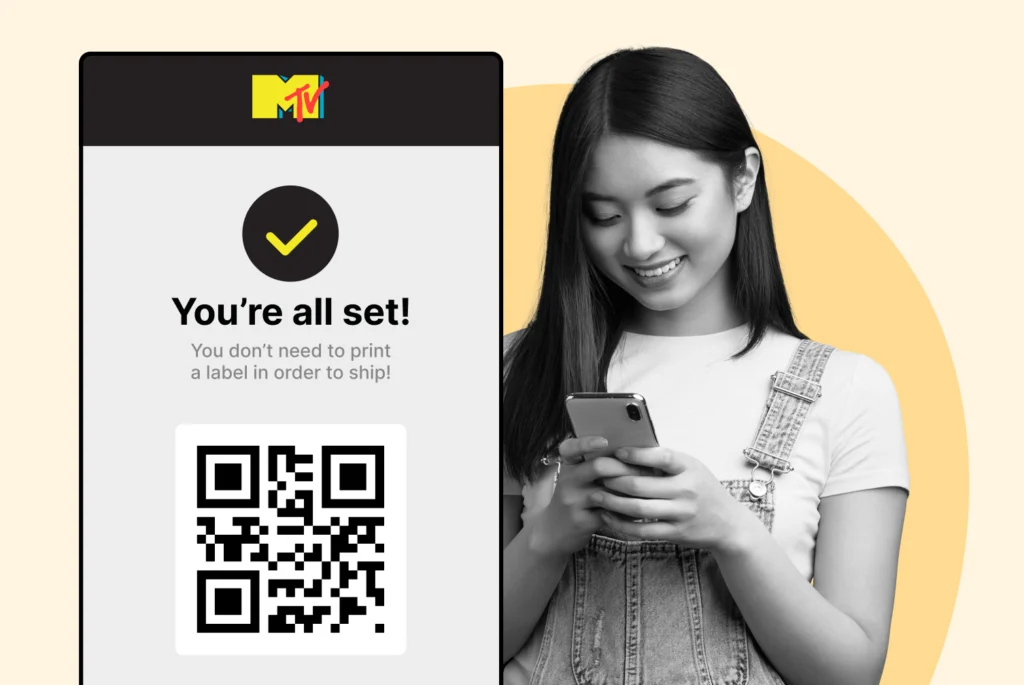 MTV using WeSupply QR return label