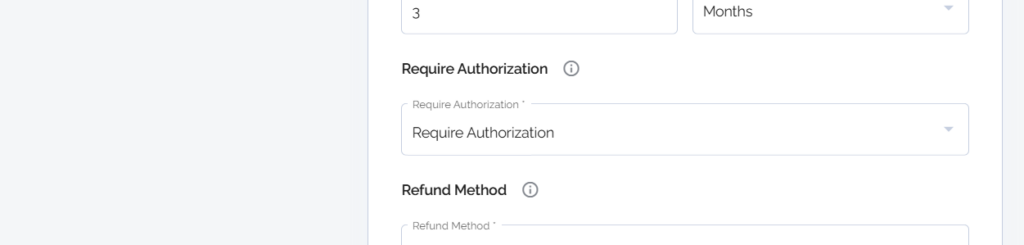 setting require authorization for return