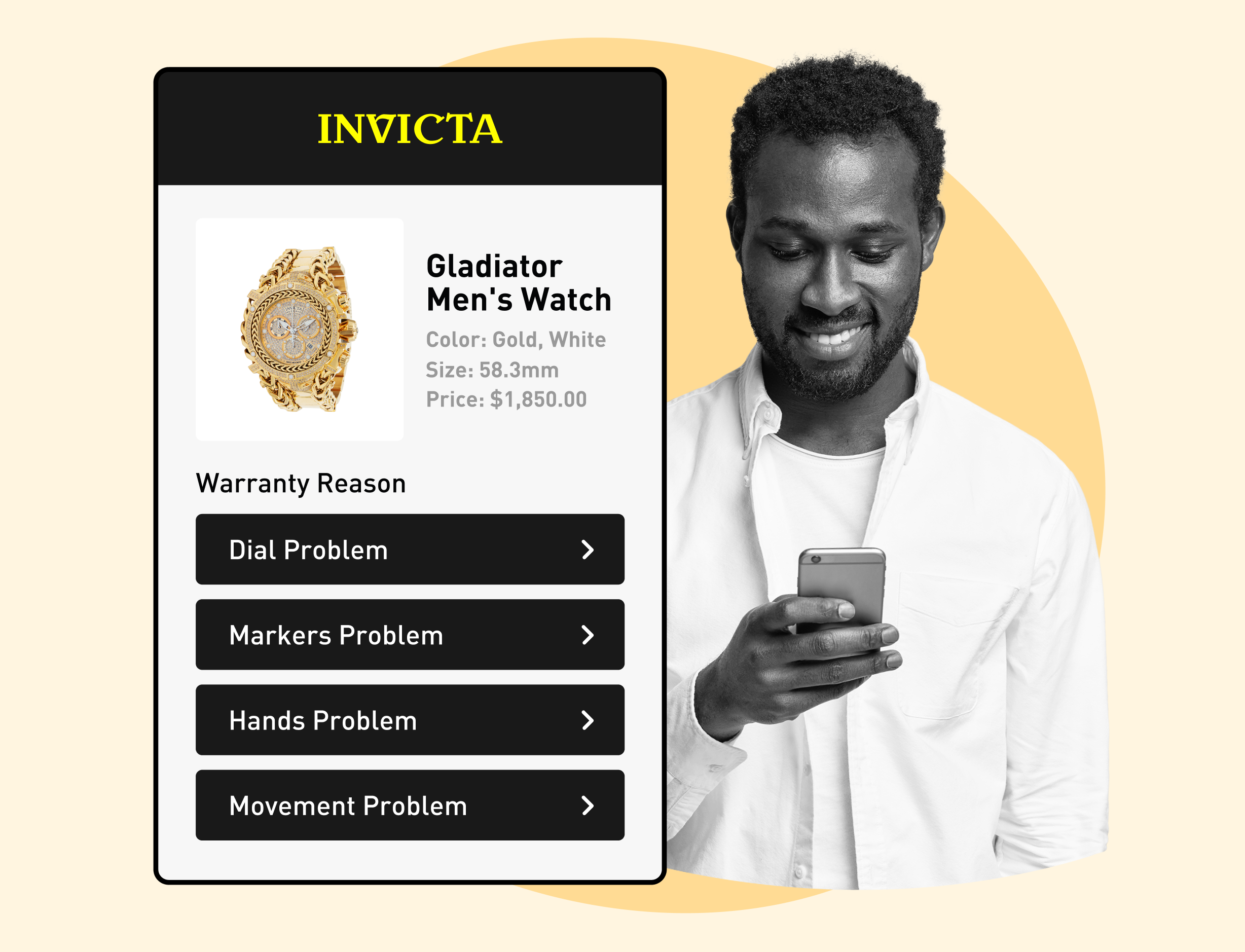Invicta using WeSupply self service warranty