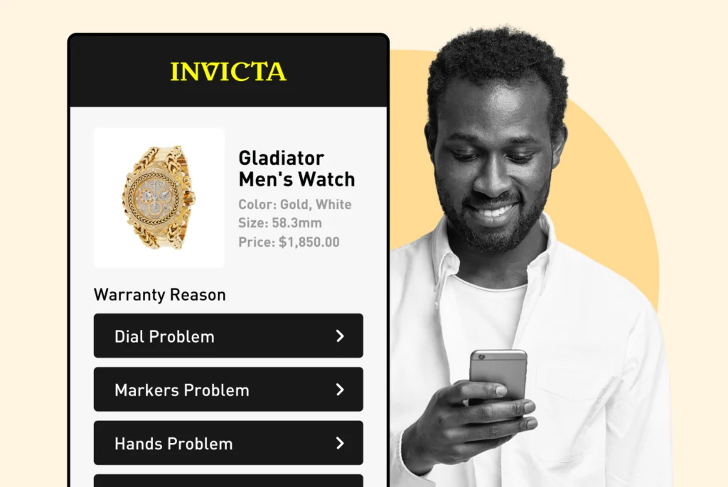 Invicta using WeSupply self service warranty