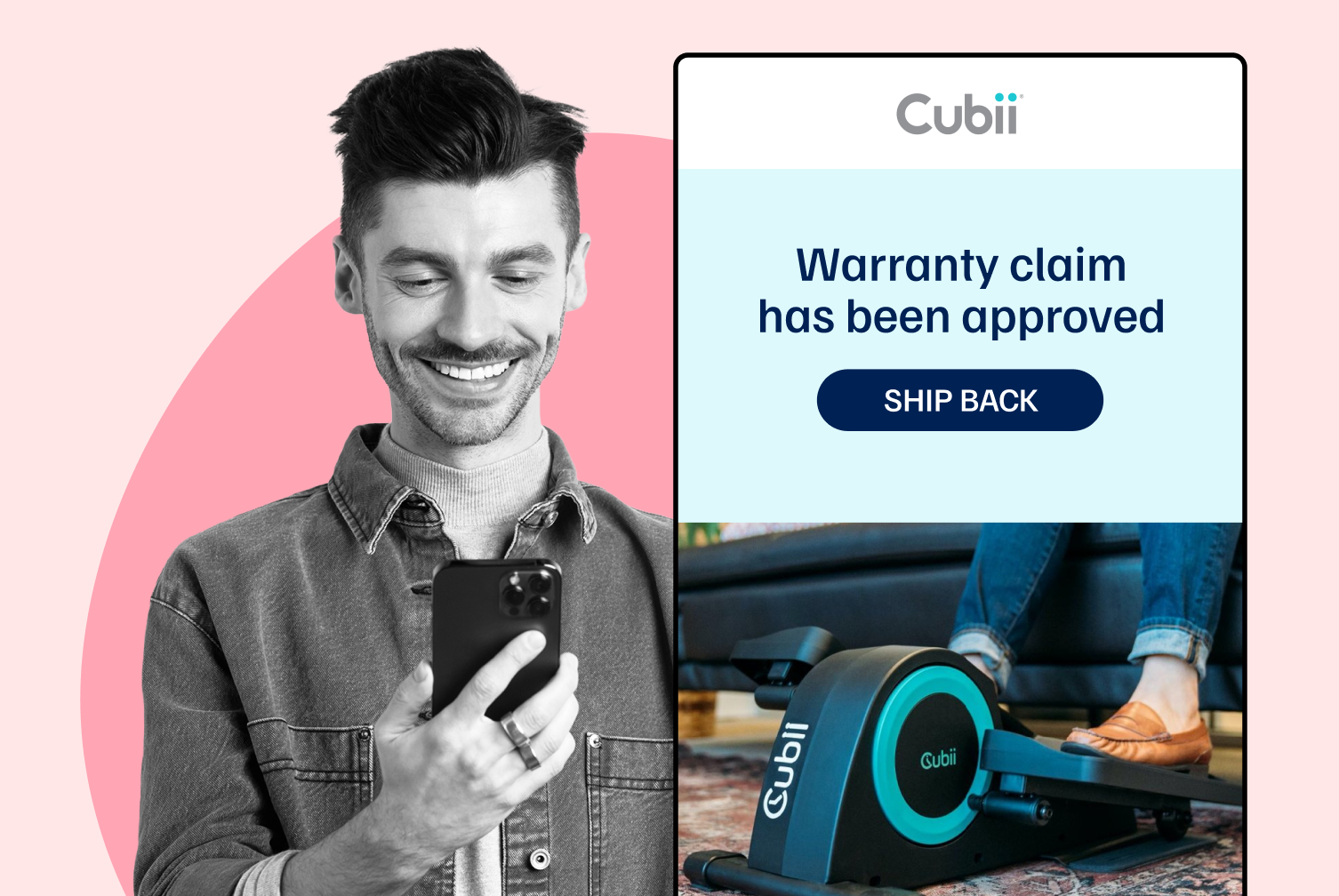 Cubii using WeSupply warranty updates