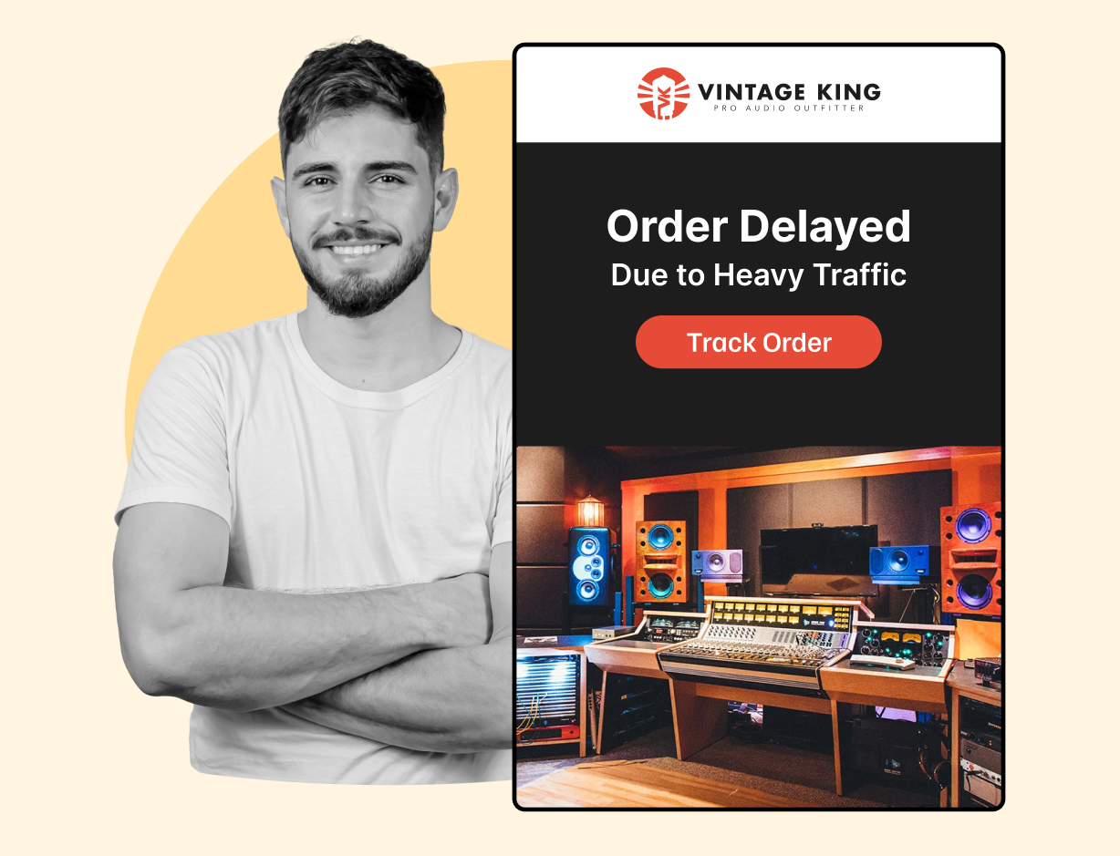 WeSupply notifications - shipment delay - used by Vintage King