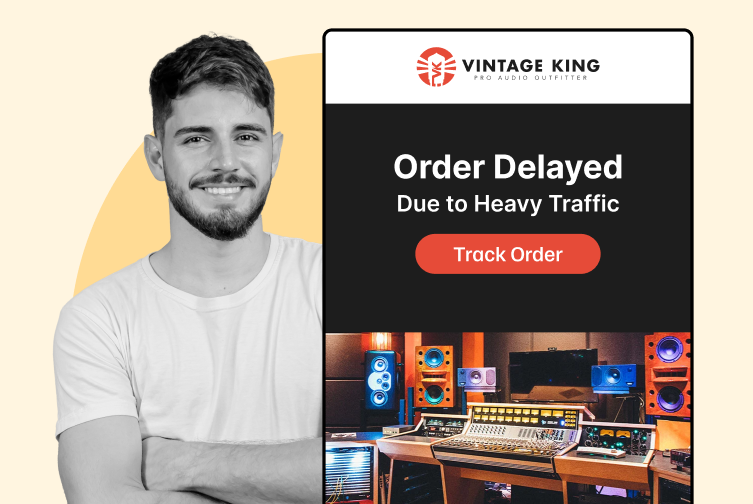 WeSupply notifications - shipment delay - used by Vintage King