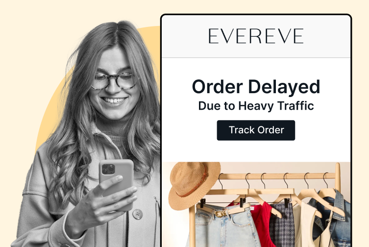 WeSupply shipping delay notification - used by Evereve