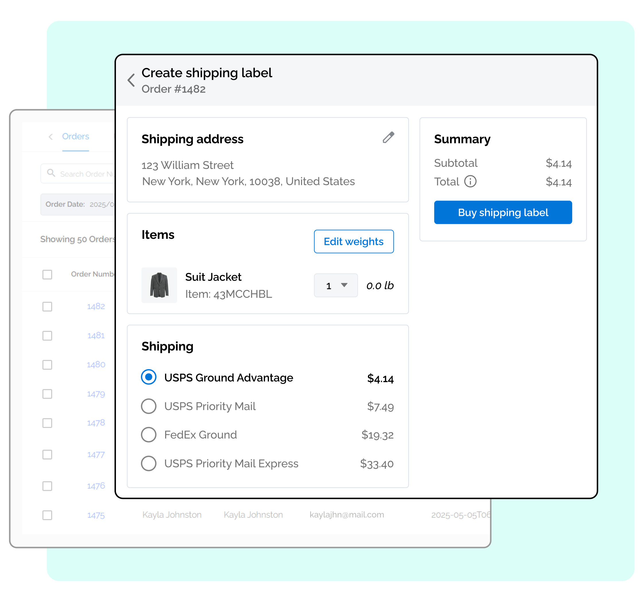 WeSupply generate shipping label feature