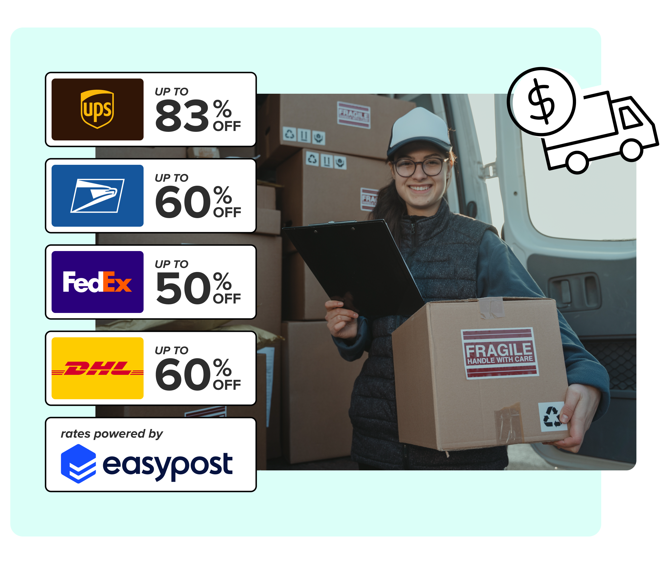WeSupply Discounted Shipping Labels powered by EasyPost