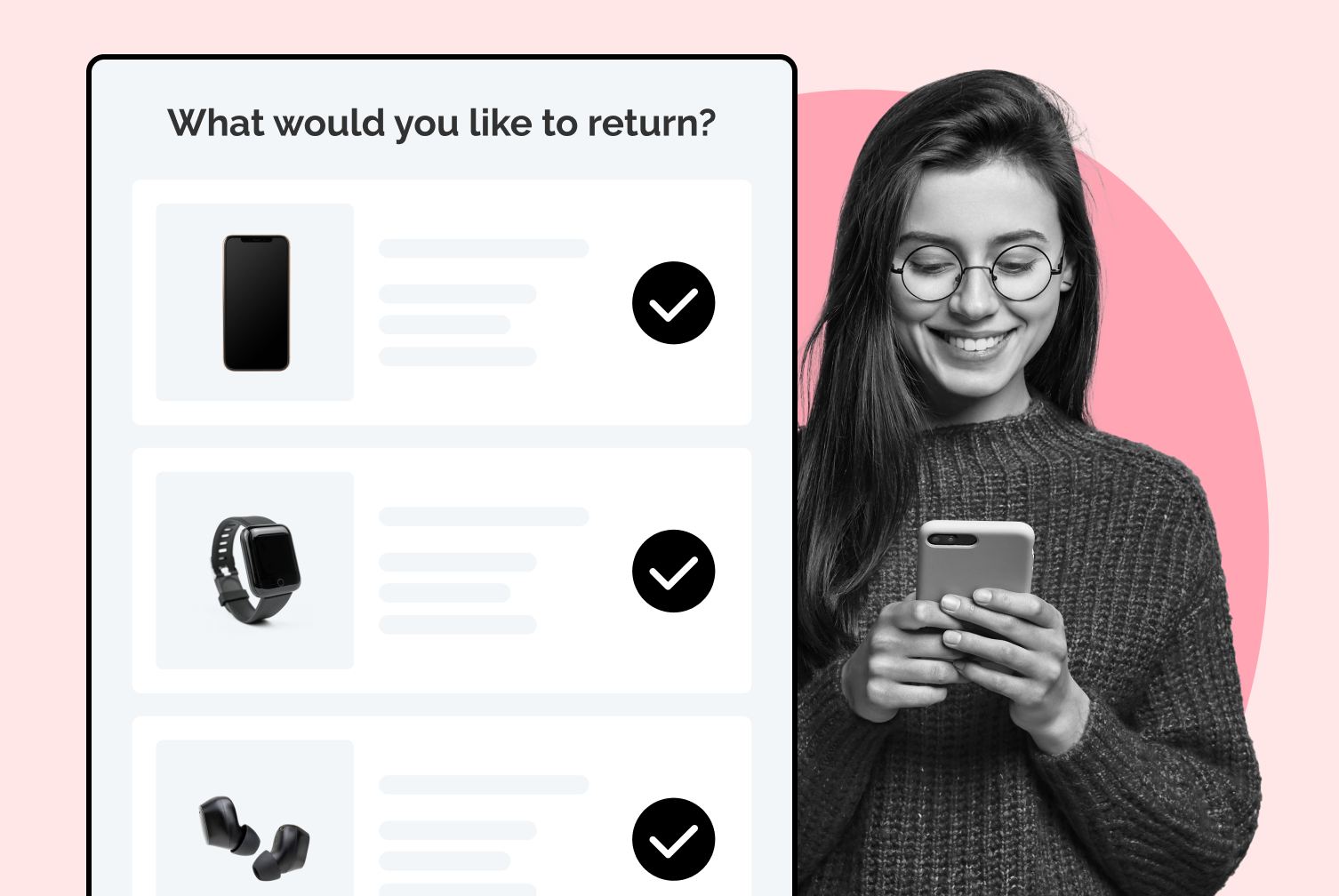 multiple products selected for return