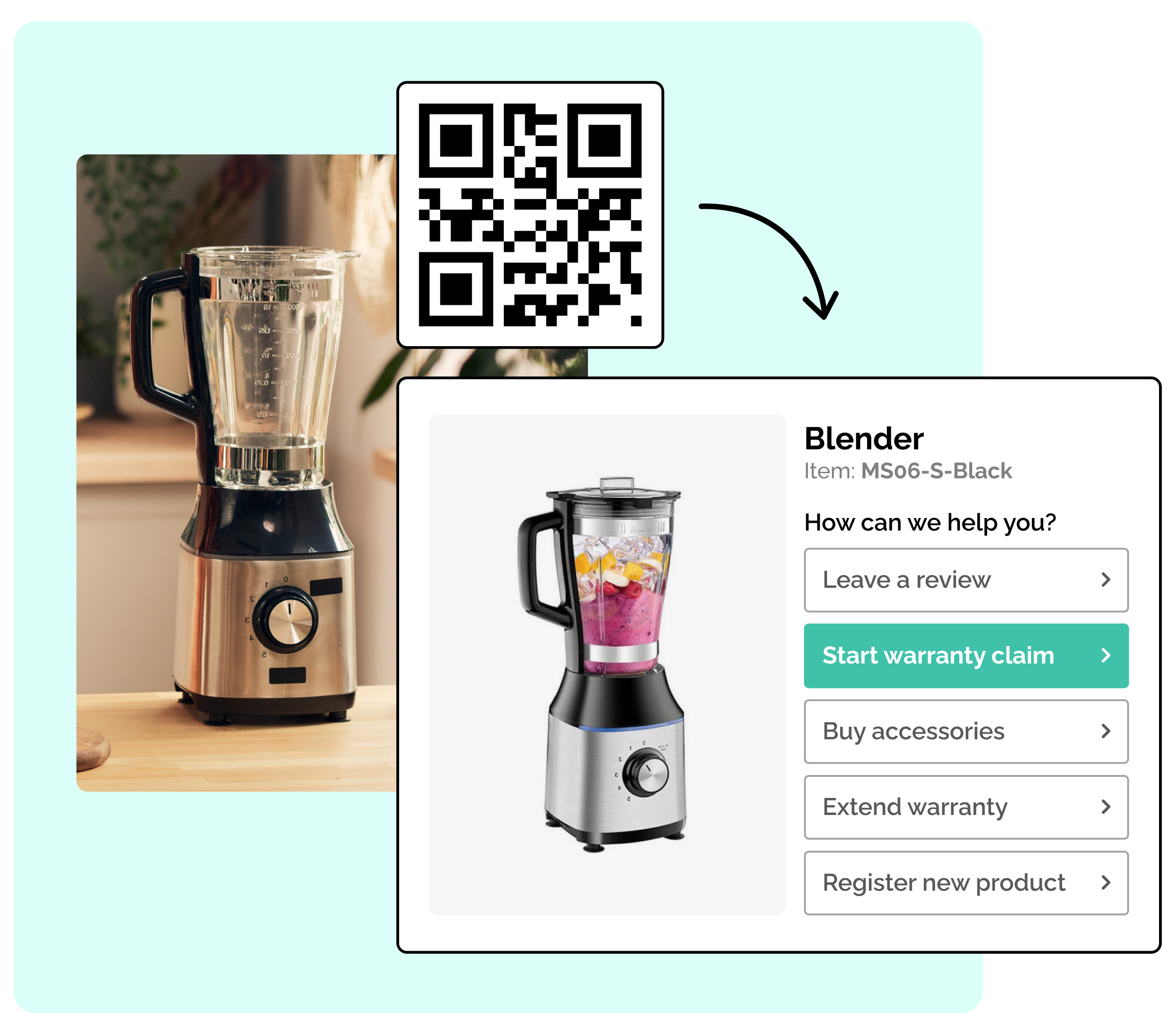 identify warranty products with a QR scan