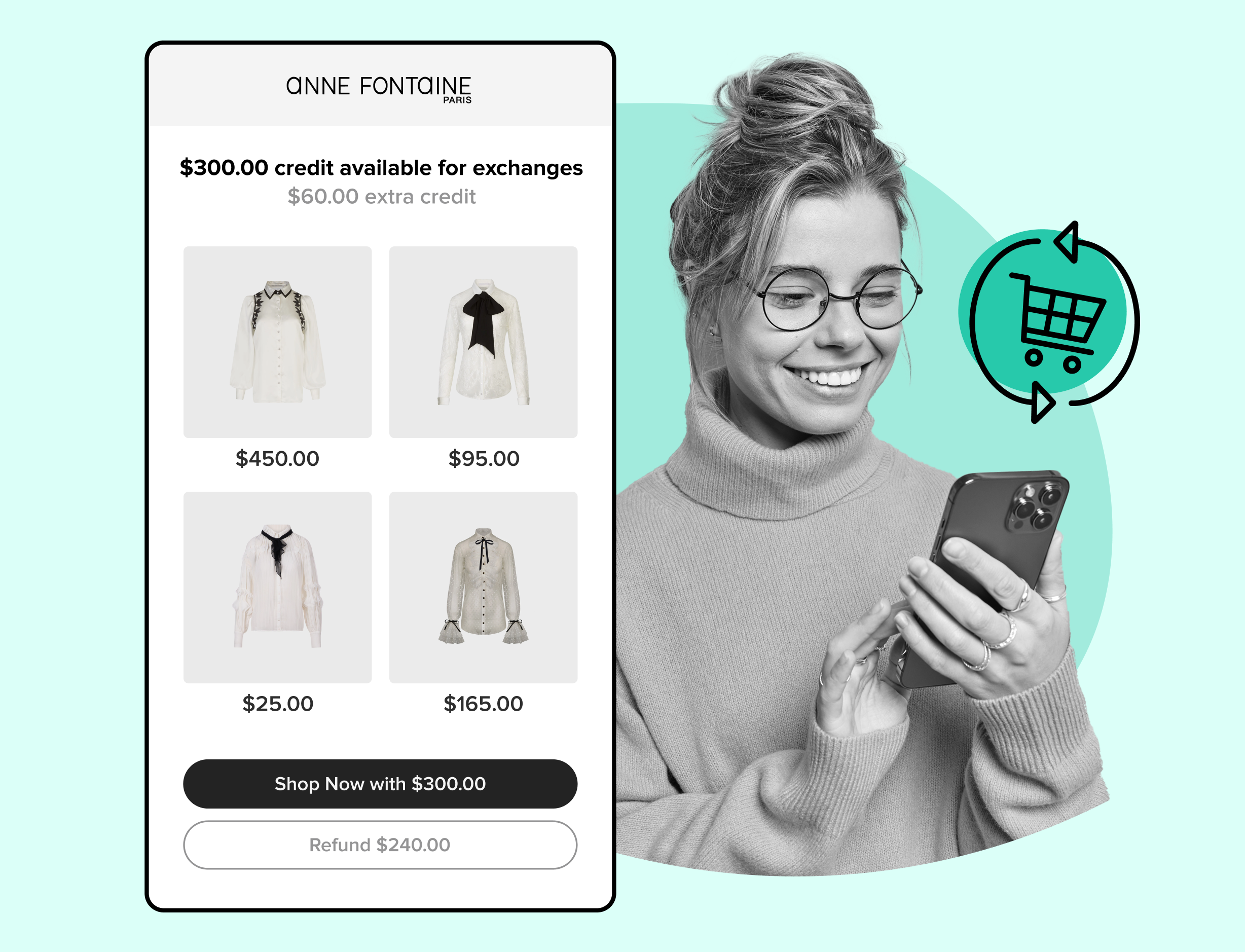 anne fontaine using WeSupply exchanges