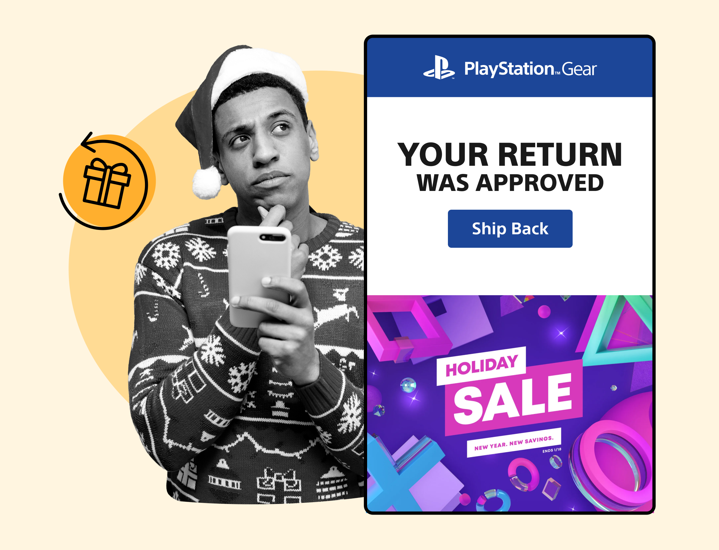PlayStation using WeSupply return email notification after the Holiday season