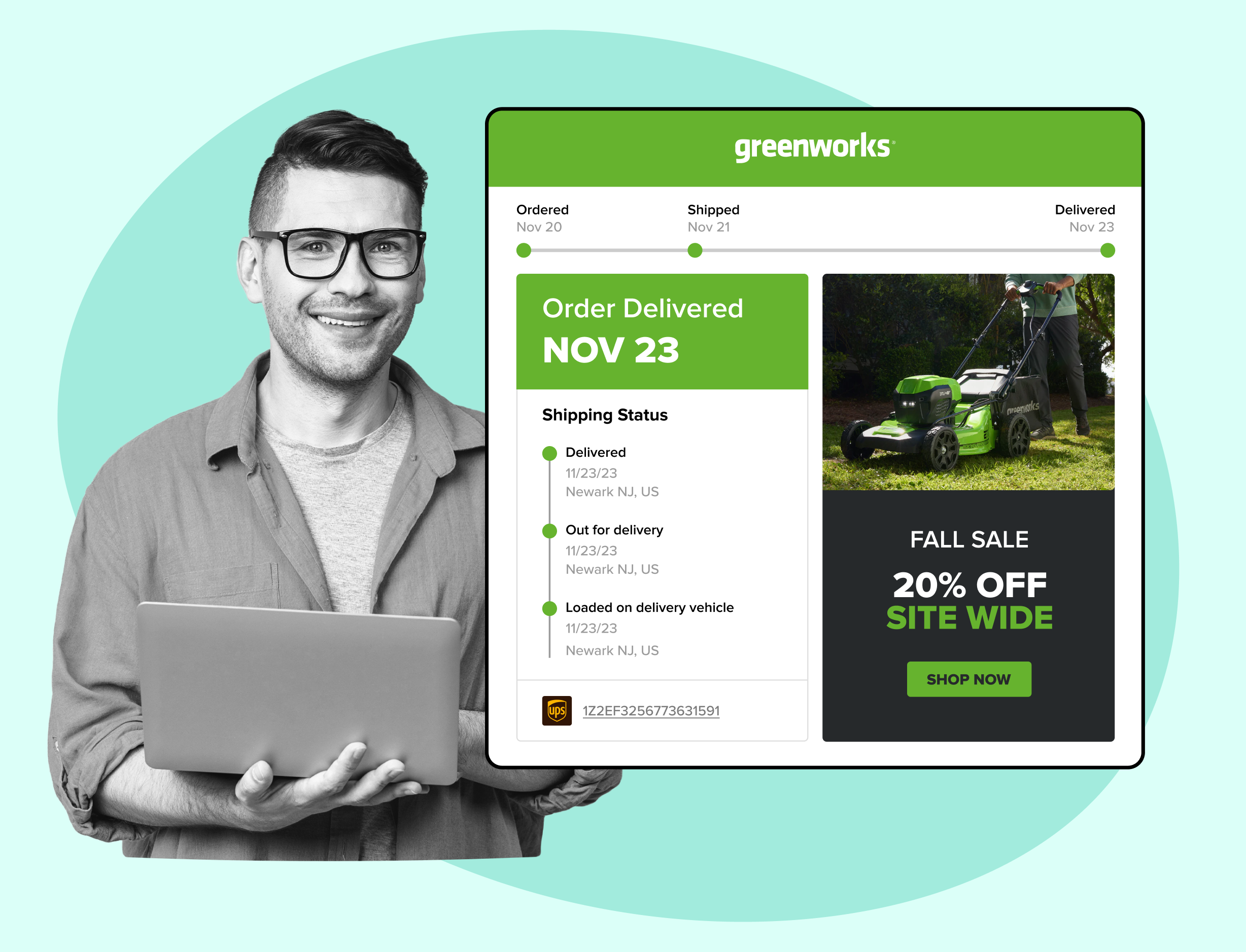 Greenworks using WeSupply tracking page