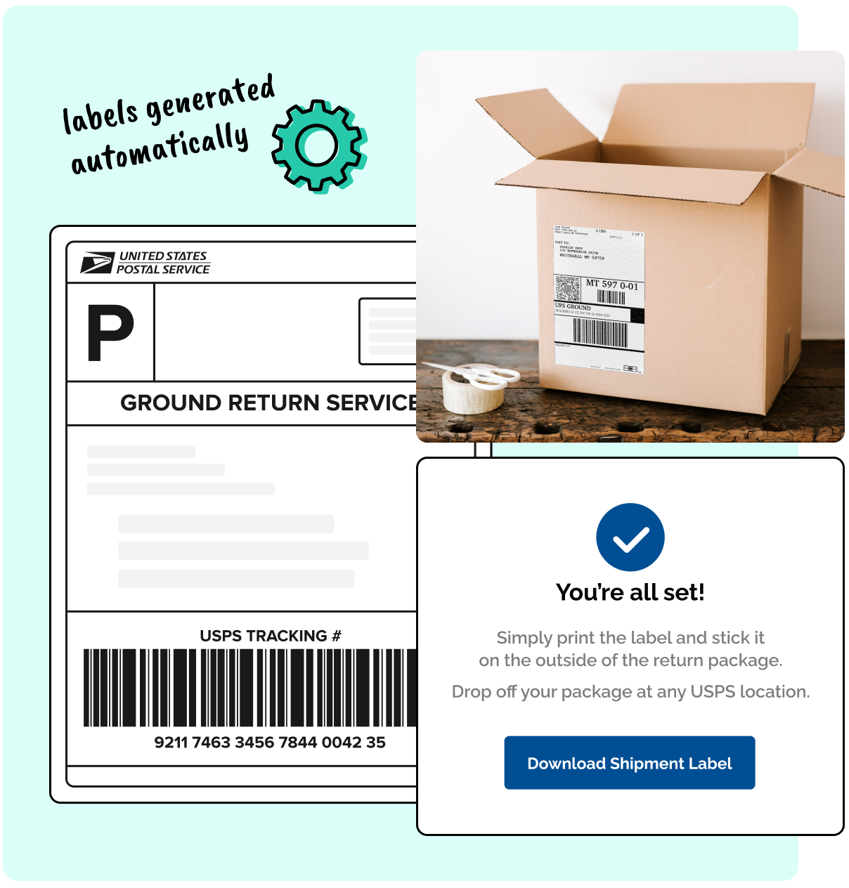 Self Service Returns - print return label