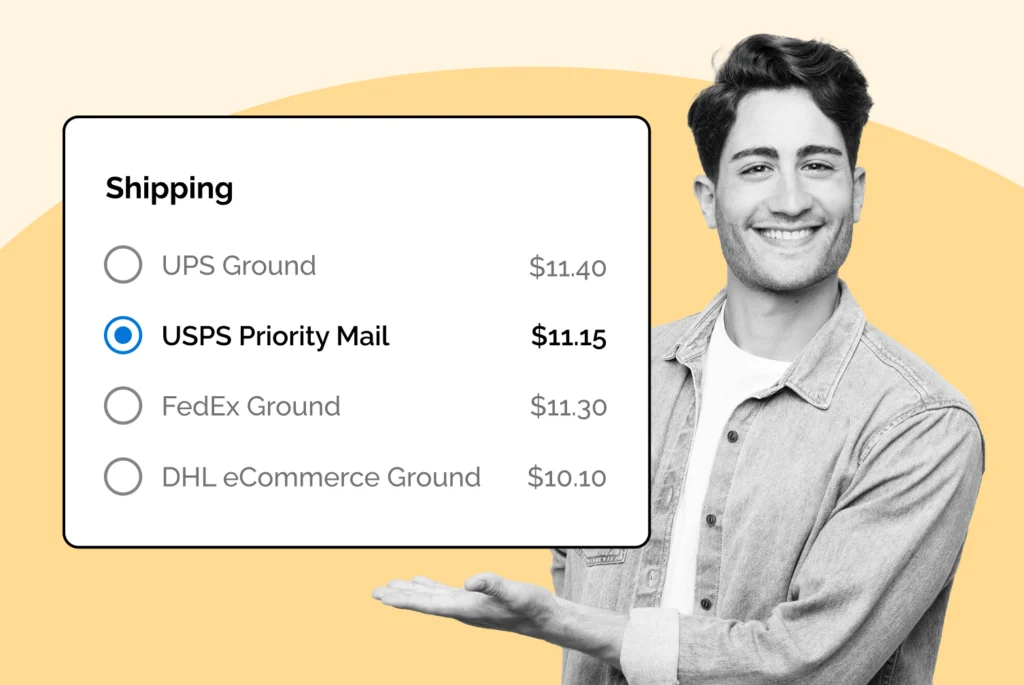 Shipping costs for different carriers