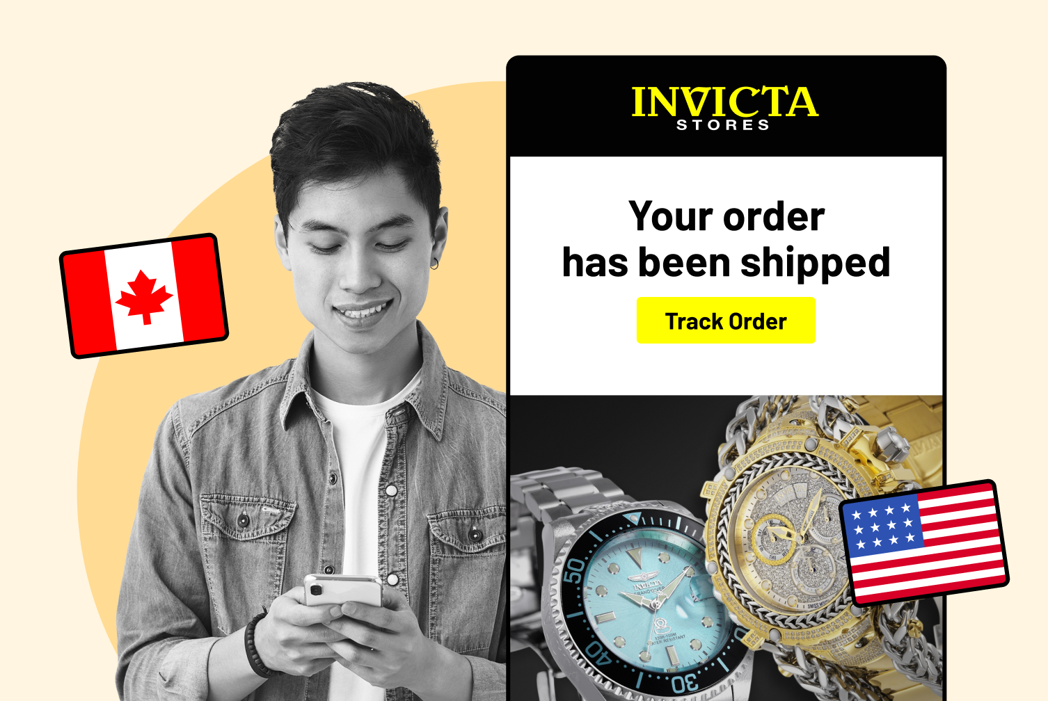 international shipping notifications