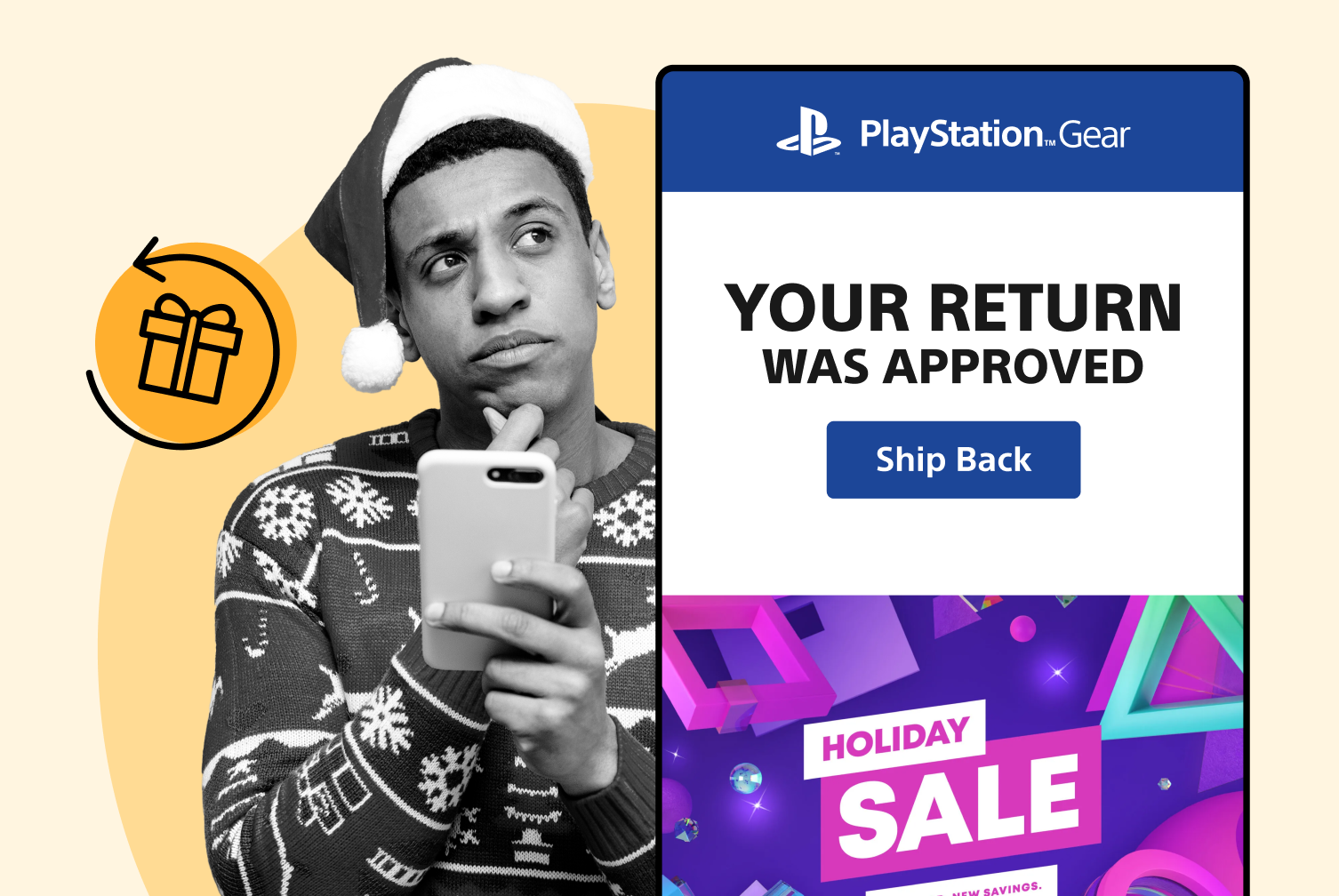PlayStation using WeSupply return email notification after the Holiday season