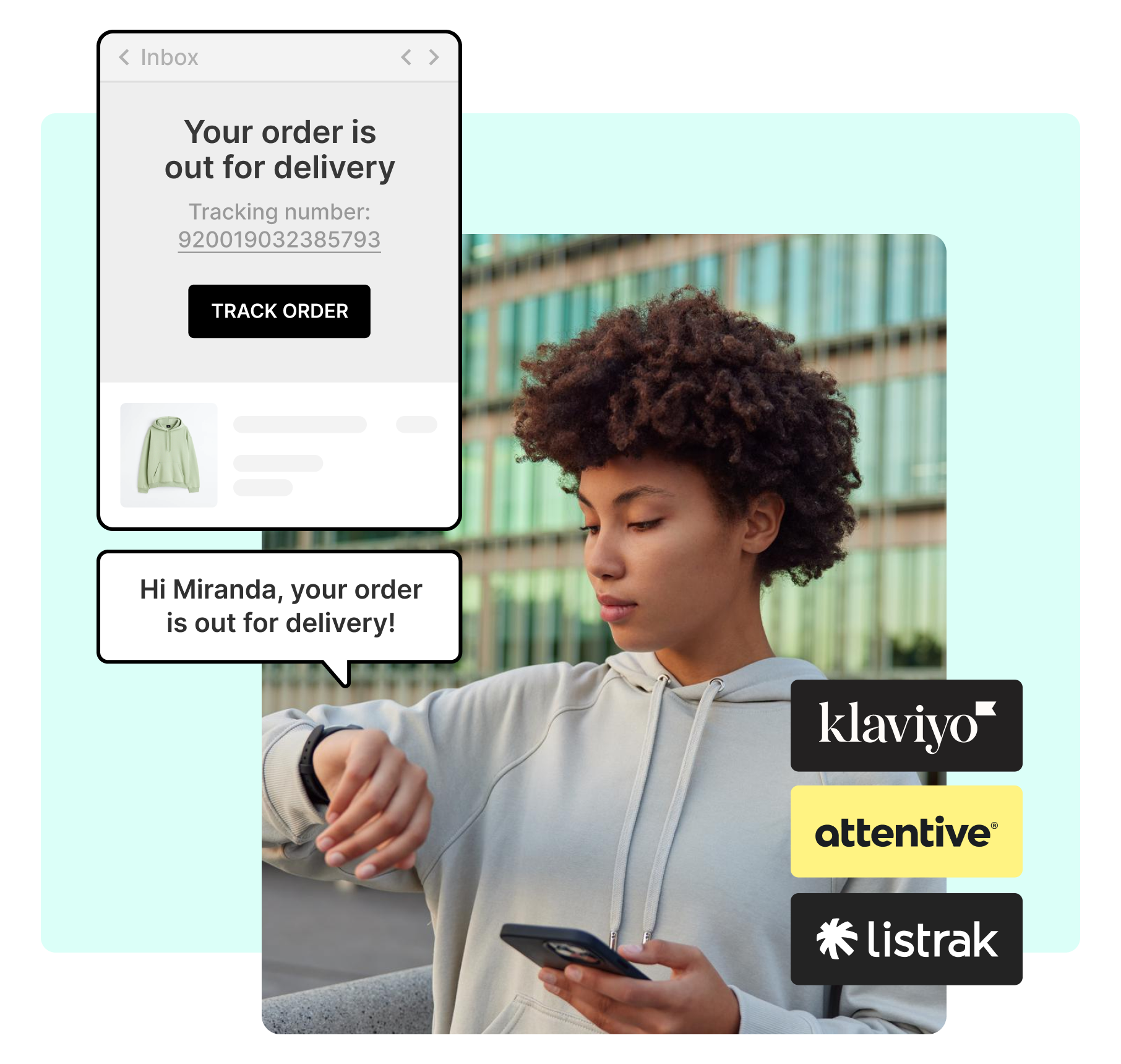 email and SMS notifications